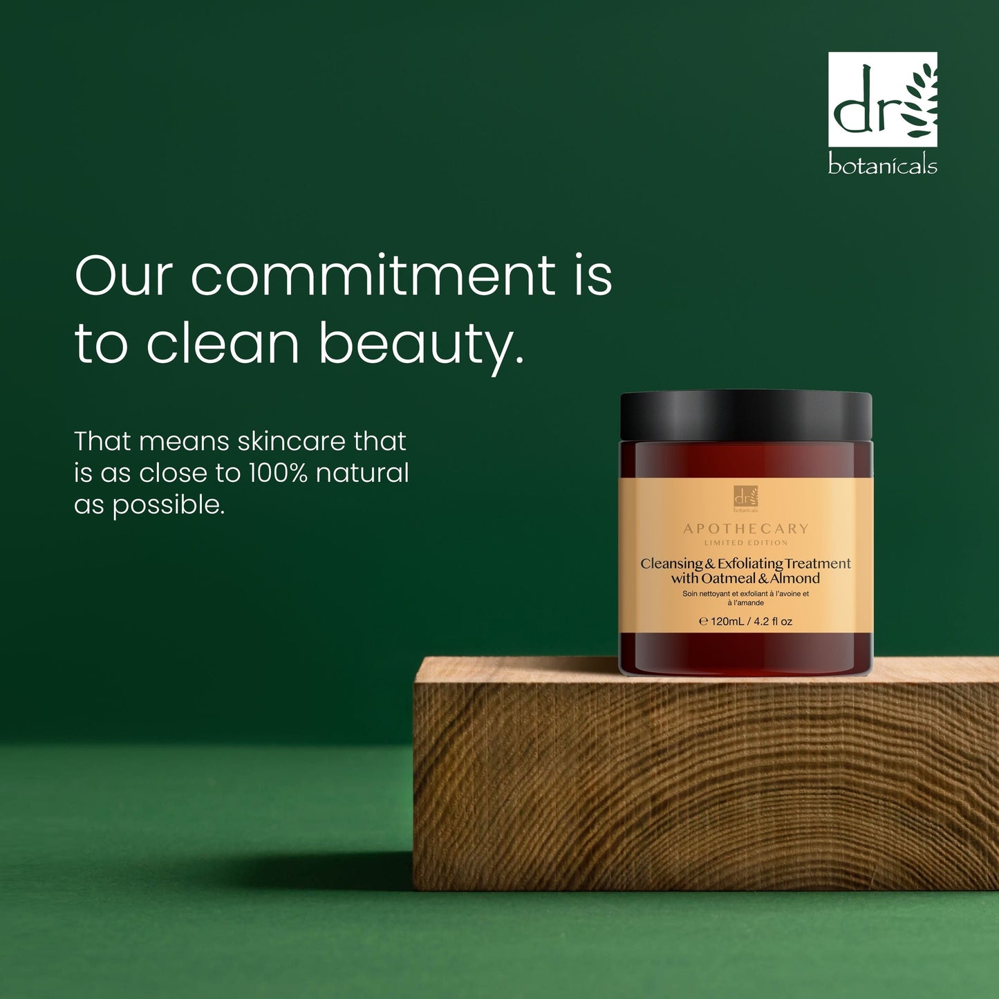PO2DB397 Dr Botanicals Cleansing & Exfoliating Treatment with Oatmeal & Almond 120ml Twin Value Savings Pack
