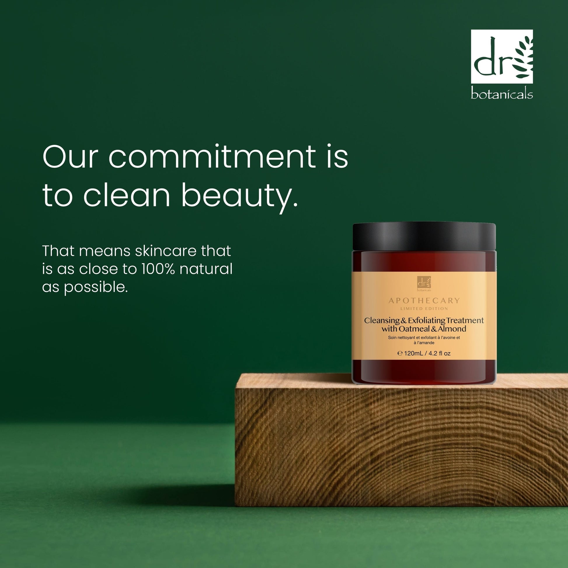 PO2DB397 Dr Botanicals Cleansing & Exfoliating Treatment with Oatmeal & Almond 120ml Twin Value Savings Pack