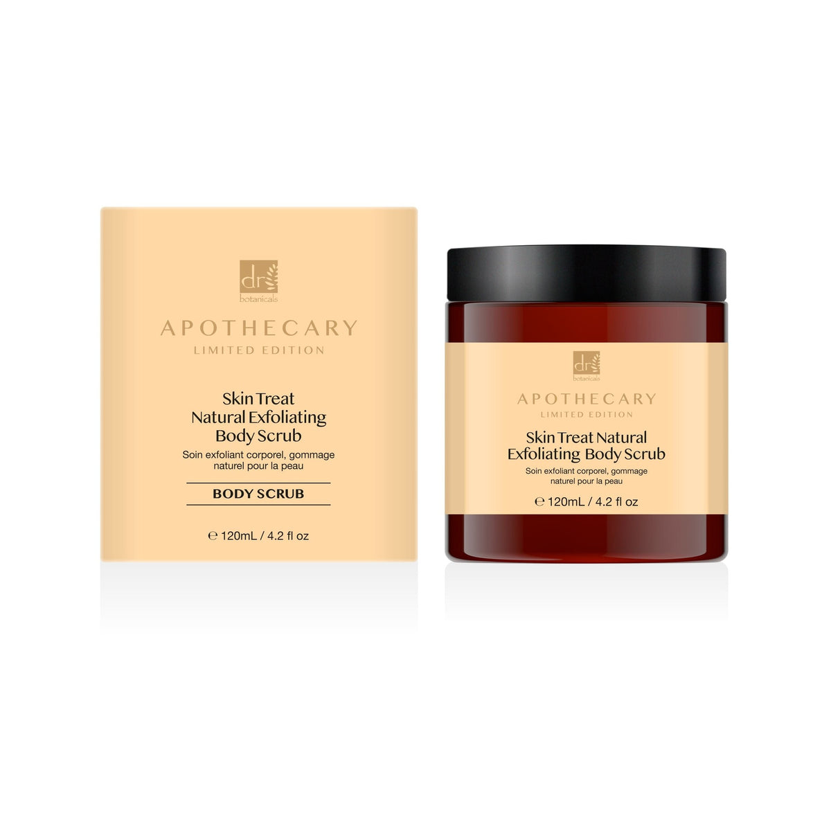 PO2DB401 Dr Botanicals Skin Treat Natural Exfoliating Body Scrub 120ml Twin Value Savings Pack
