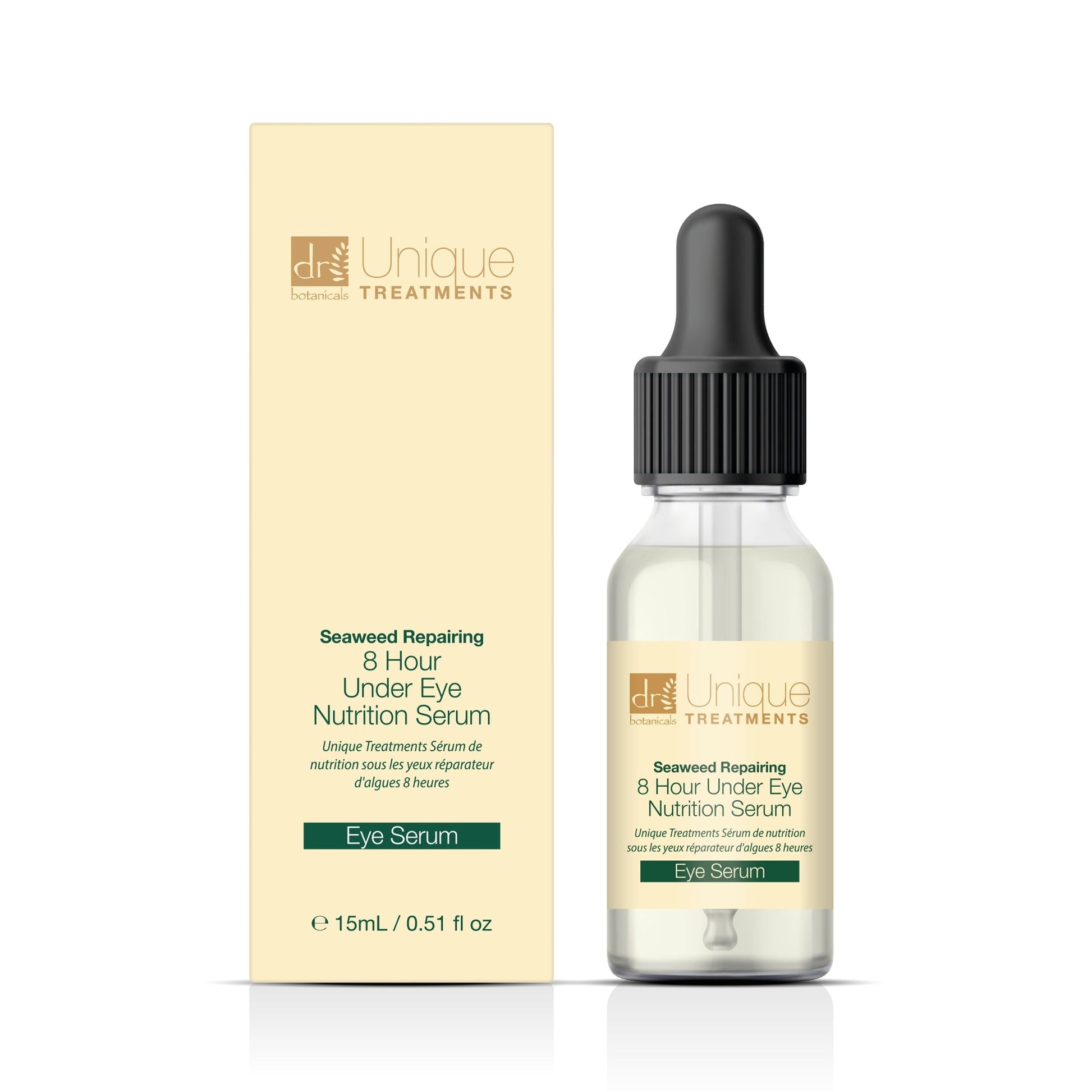 PO2DB486 Dr Botanicals Unique Treatments Seaweed Repairing 8 Hour Under Eye Nutrition Serum 15ml Twin Value Savings Pack