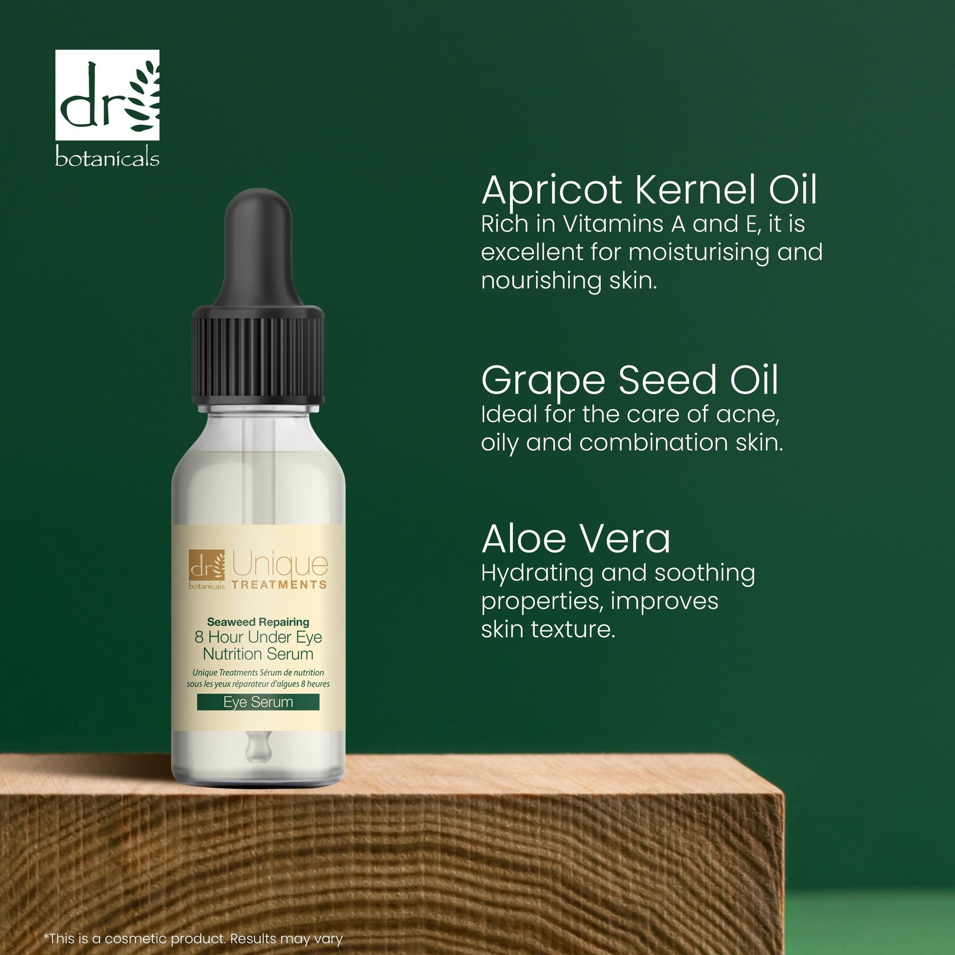 PO2DB486 Dr Botanicals Unique Treatments Seaweed Repairing 8 Hour Under Eye Nutrition Serum 15ml Twin Value Savings Pack