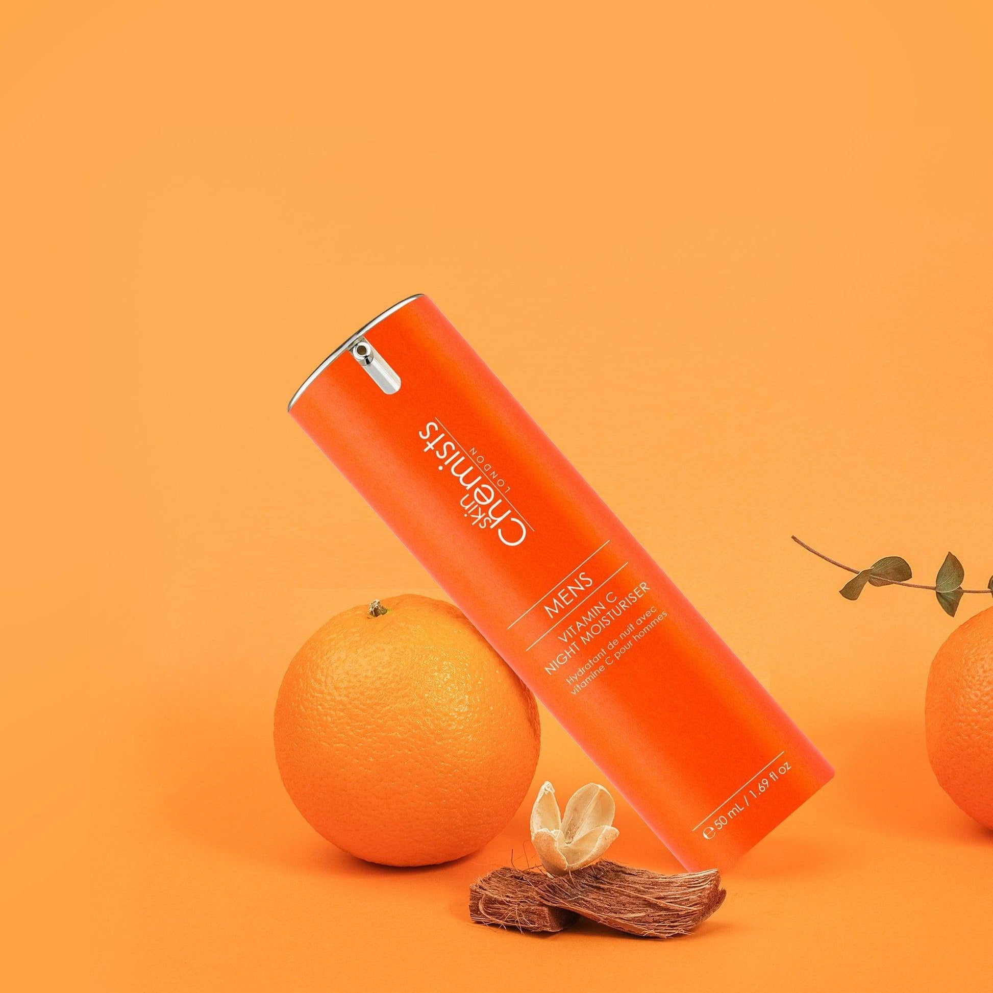 PO2SC403 skinChemists Men's Vitamin C Night Moisturiser 50ml Twin Value Savings Pack
