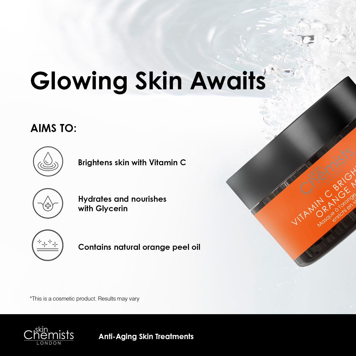 PO2SC444 skinChemists Vitamin C Brightening Orange Mask 50ml Twin Value Savings Pack