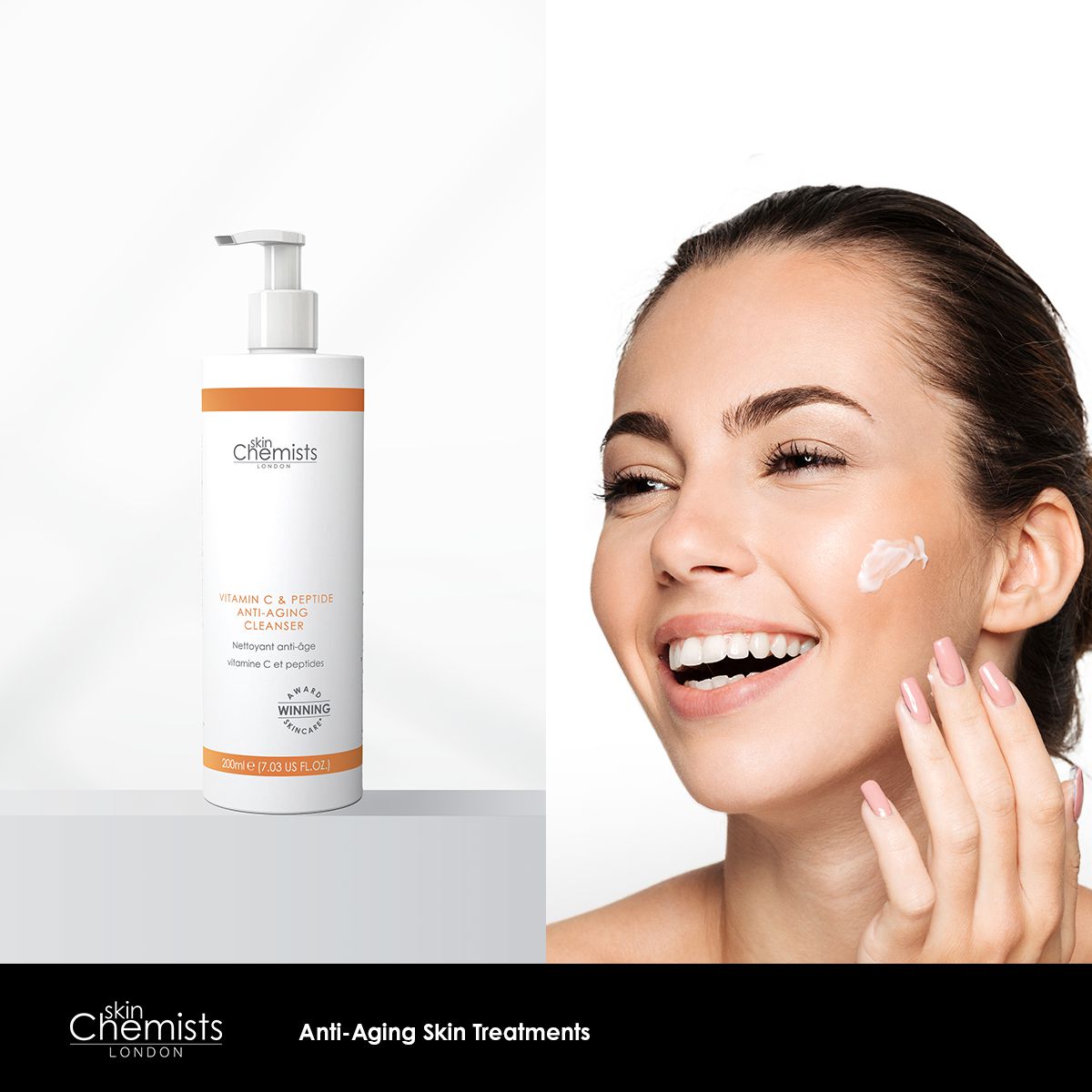 PO2SC727 skinChemists Vitamin C & Peptide Cleanser 200ml Twin Value Savings Pack