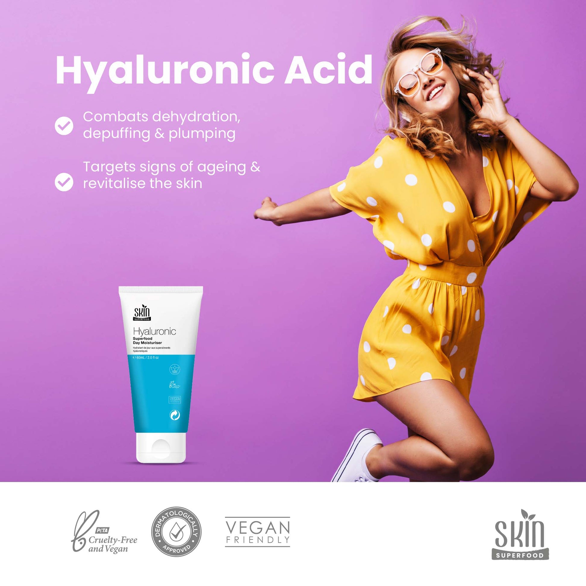 PO2SF007 Skin Superfood Hyaluronic Superfood Day Moisturiser 60ml Twin Value Savings Pack