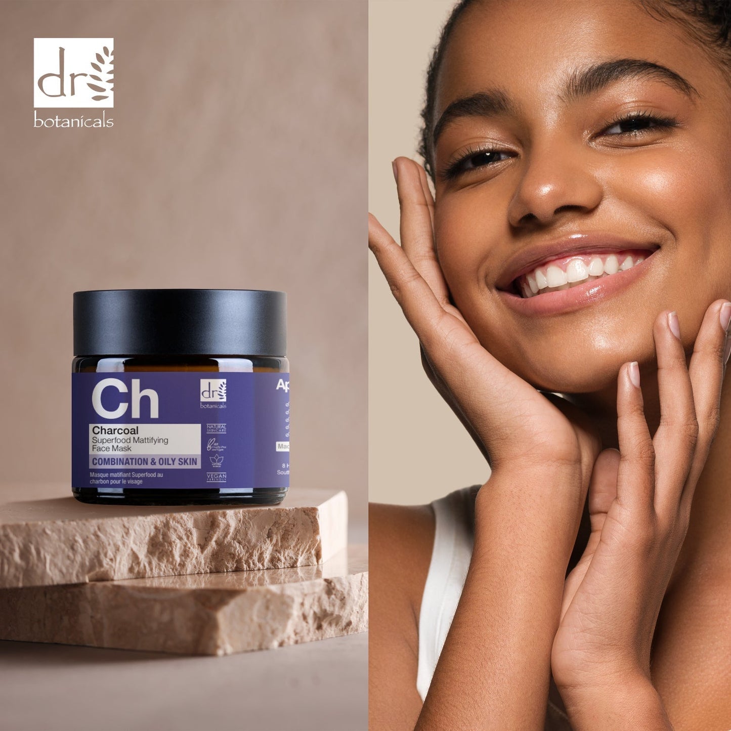 RDB089 Dr Botanicals Charcoal Superfood Mattifying Face Mask 60ml