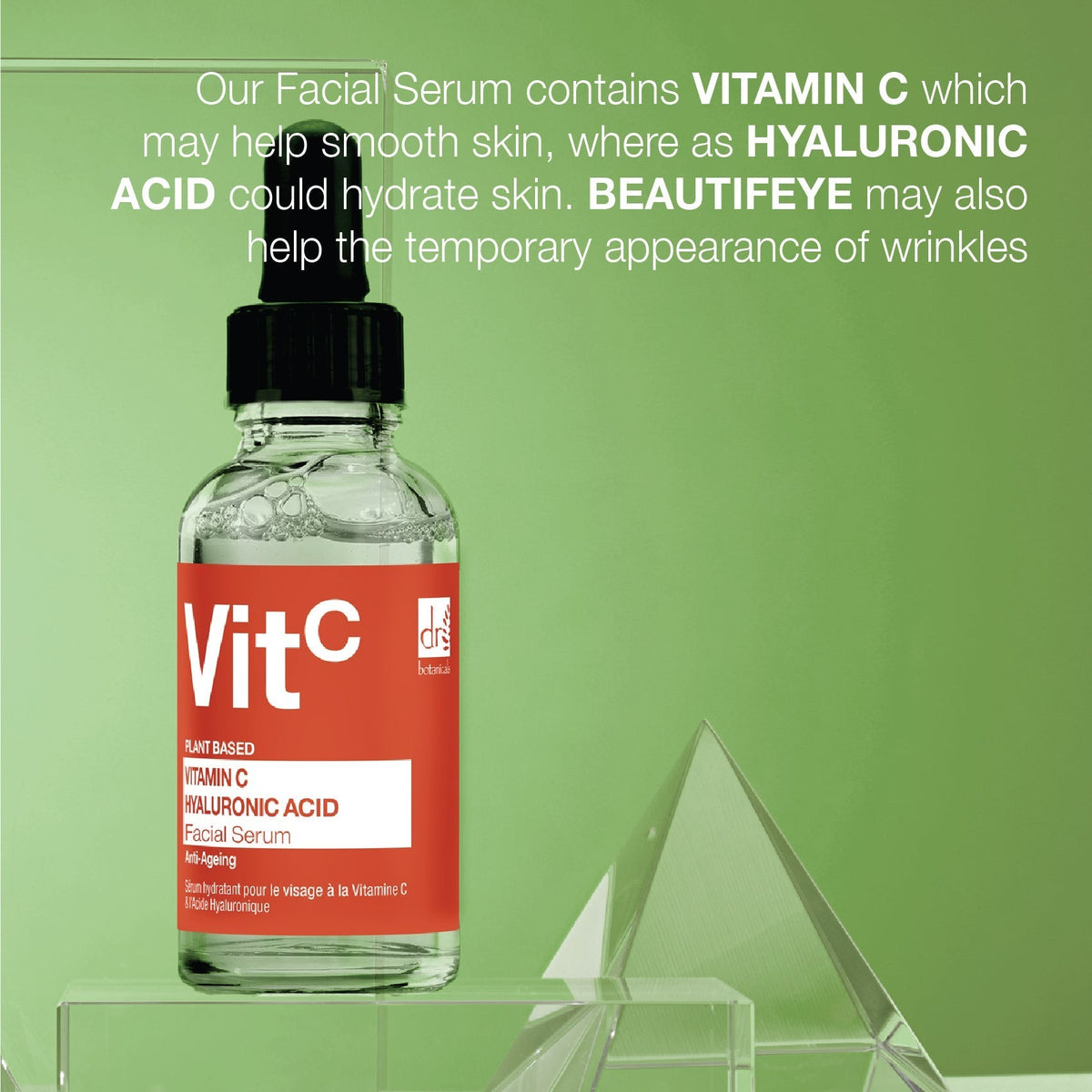 RDB524 Dr Botanicals Vitamin C 5% & Hyaluronic Acid 2% Hydrating Facial Serum 30ml
