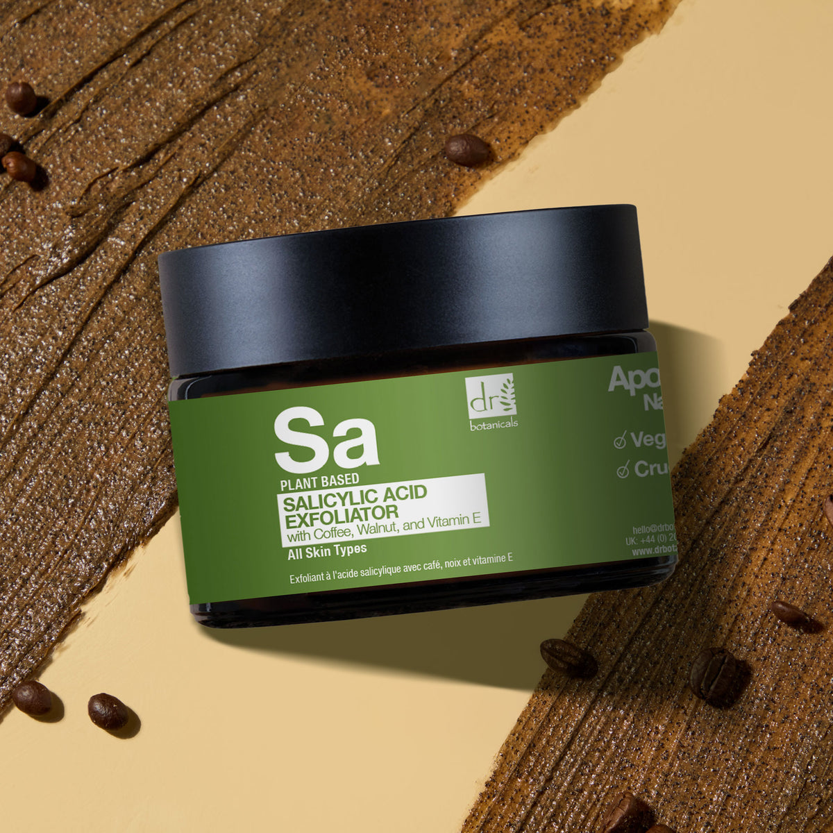 RDB535 Dr Botanicals Salicylic Acid Exfoliator with Coffee, Walnut & Vitamin E 60ml