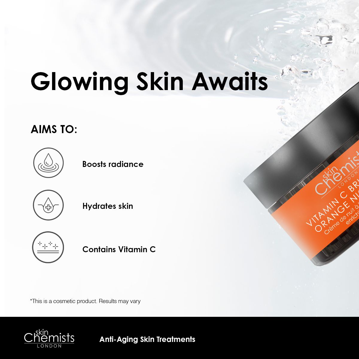 SC443 skinChemists Vitamin C Brightening Orange Night Cream 50ml