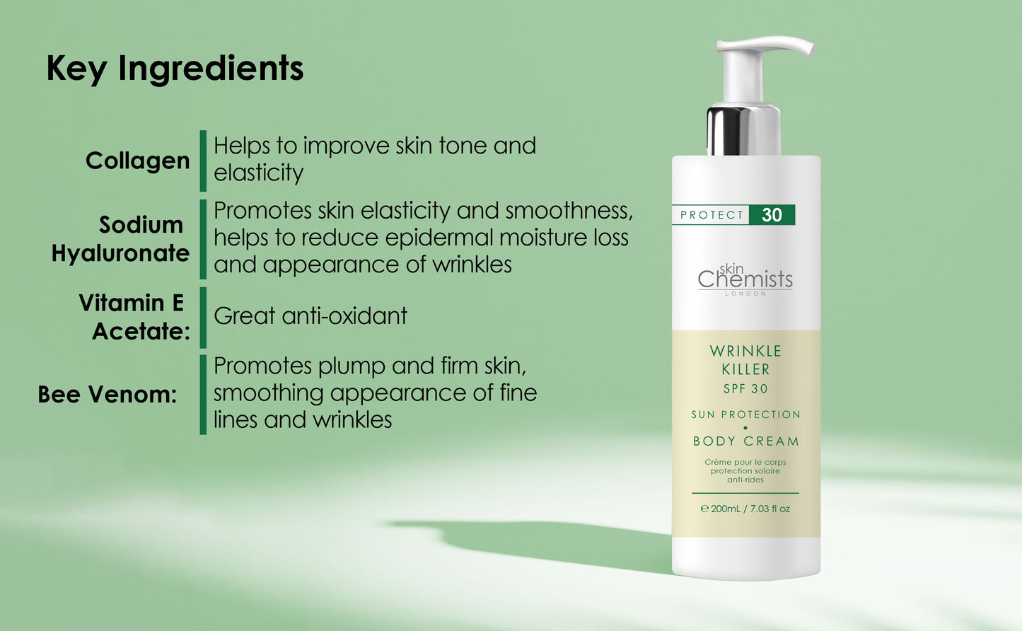 Wrinkle Killer SPF 50+30 Body Cream and Day Moisturiser