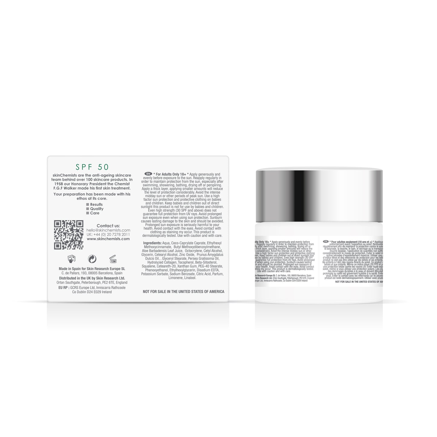 Wrinkle Killer SPF 50+30 Body Cream and Day Moisturiser