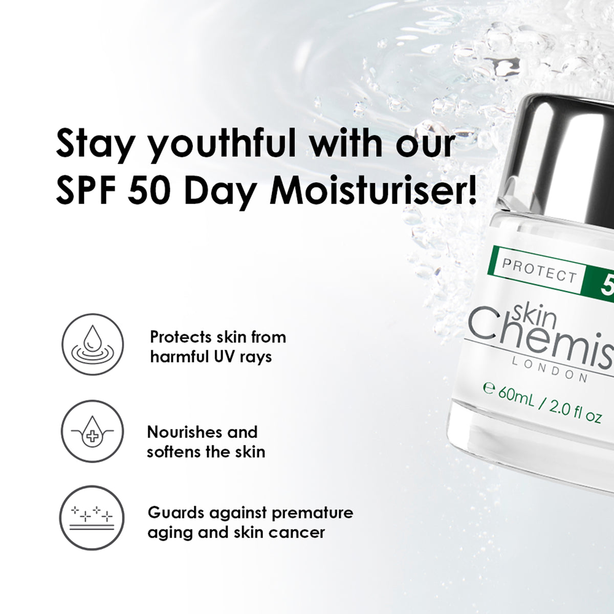skinChemists Wrinkle Killer Sun Protection Day Moisturiser SPF 50 60ml
