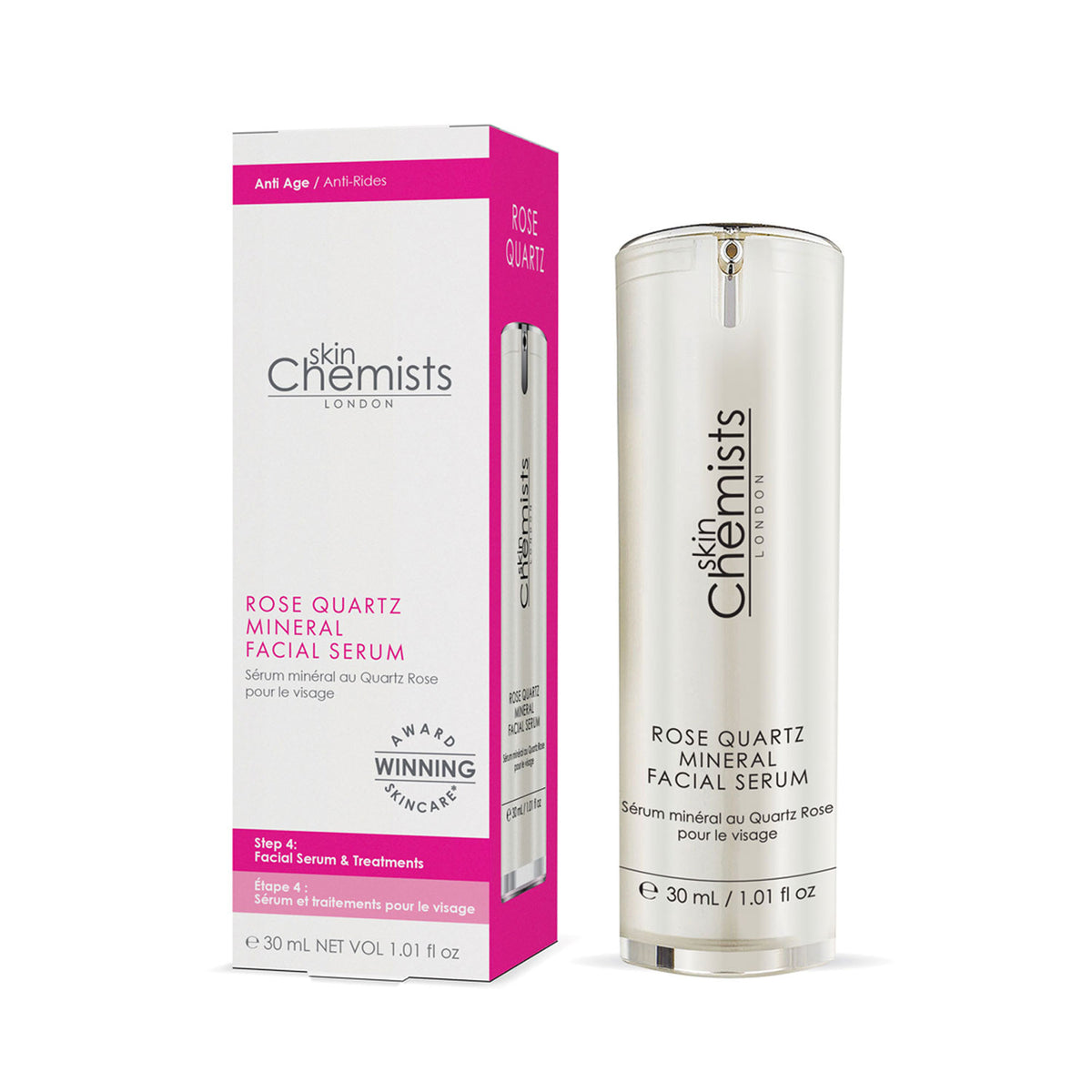 skinChemists Rose Quartz Mineral Facial Serum 30ml