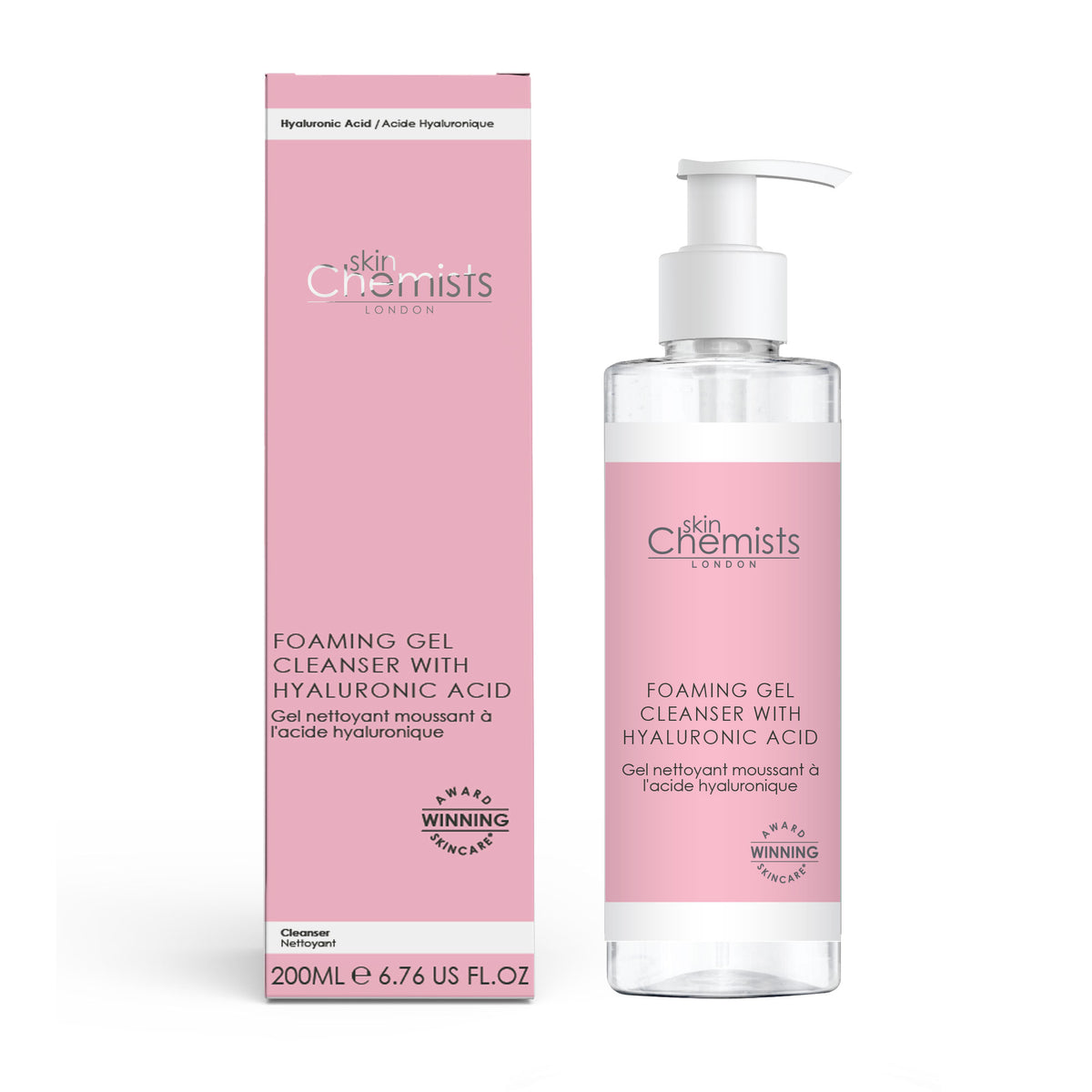 SC893 skinChemists Foaming Gel Cleanser with Hyaluronic Acid 200ml