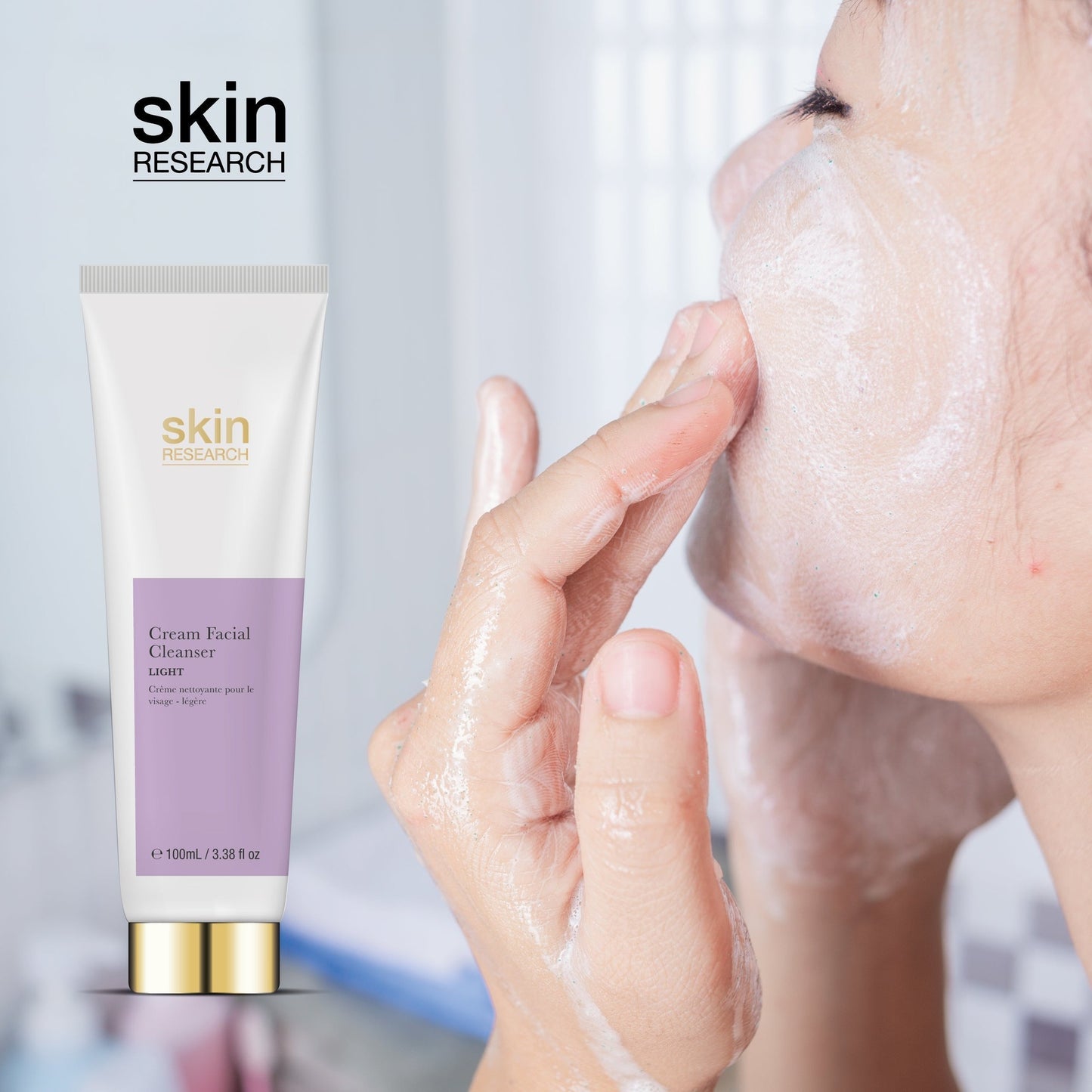 SR095 Skin Research Cream Facial Cleanser Light 100ml