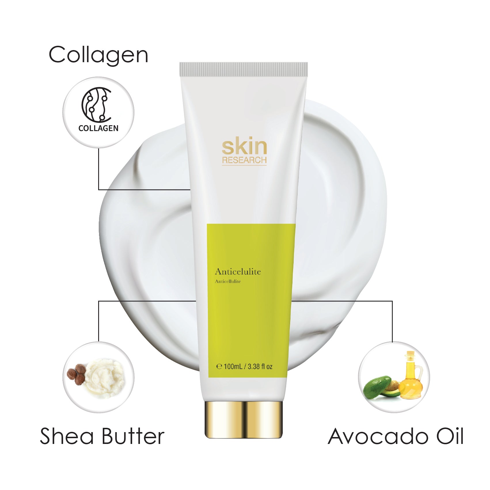 SR107 Skin Research Anti-Cellulite Cream 100ml