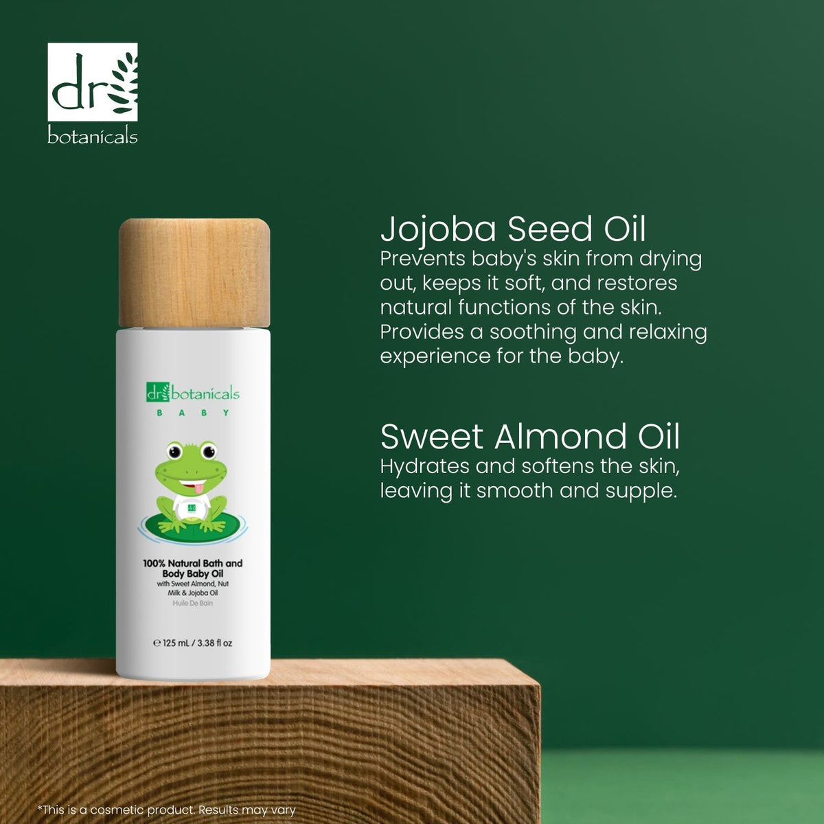 Dr Botanicals Jojoba Seed Oil Relaxing Baby Body Oil 125ml
