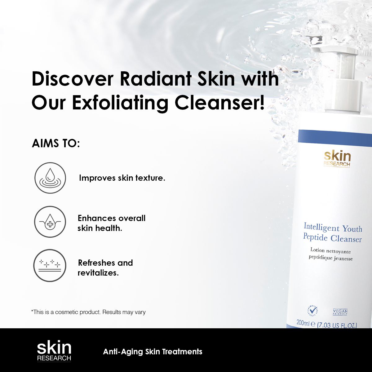 Skin Research Youth Peptide Cleanser 200ml