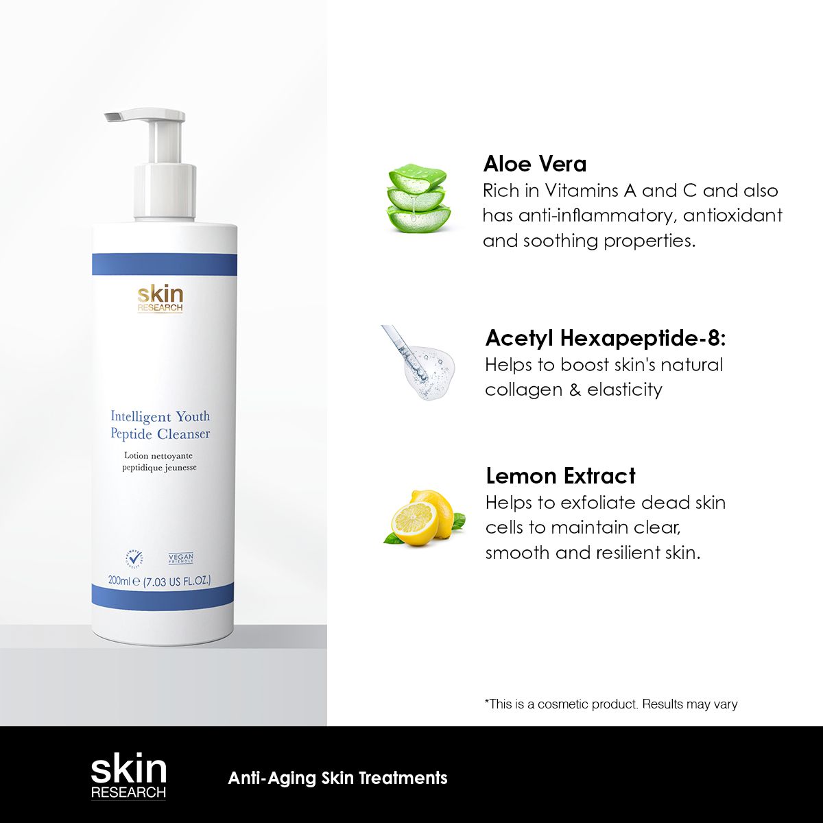 Skin Research Youth Peptide Cleanser 200ml