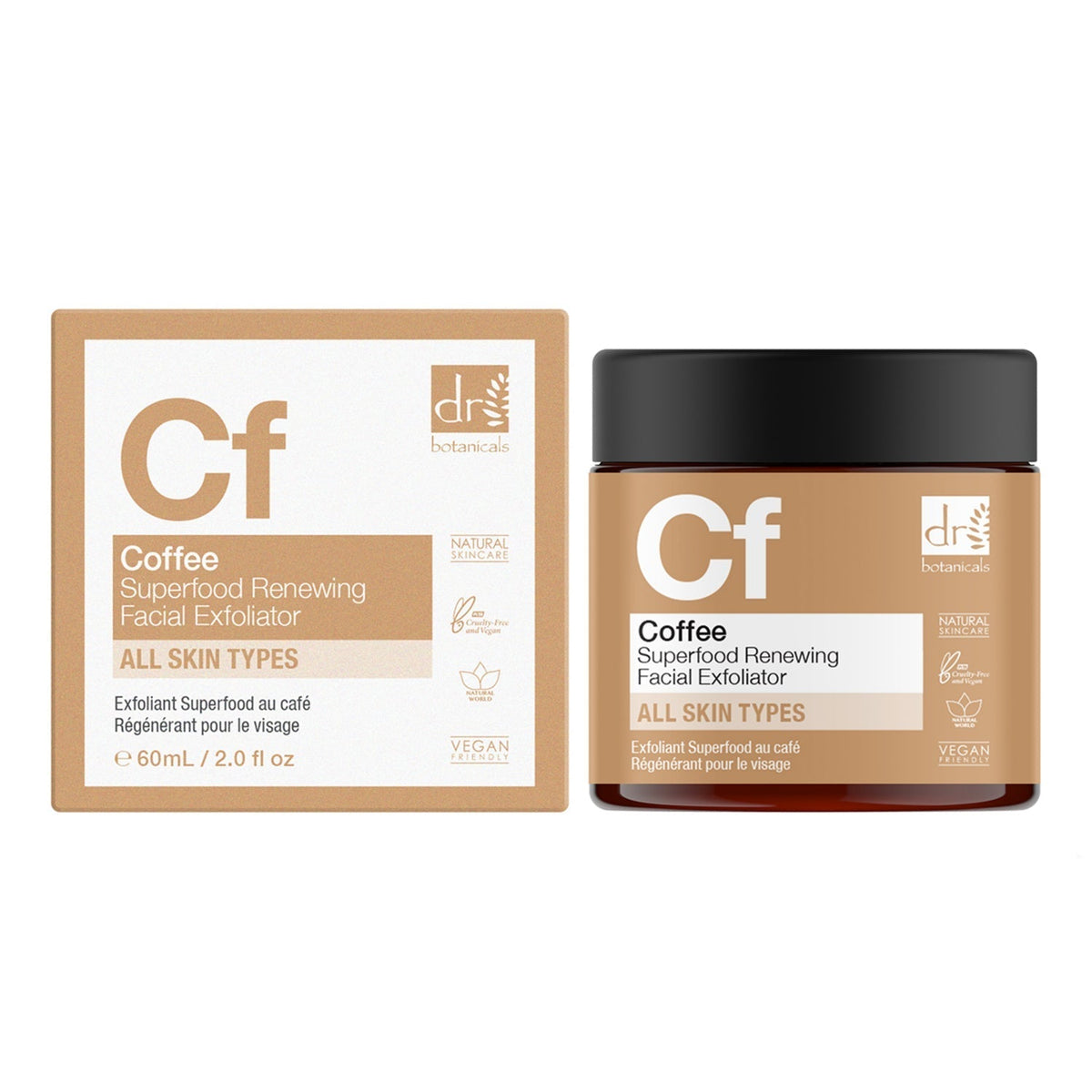 Dr Botanicals Coffee Superfood Renewing Facial Exfoliator 60ml