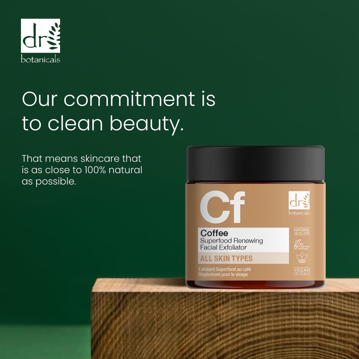 Dr Botanicals Coffee Superfood Renewing Facial Exfoliator 60ml