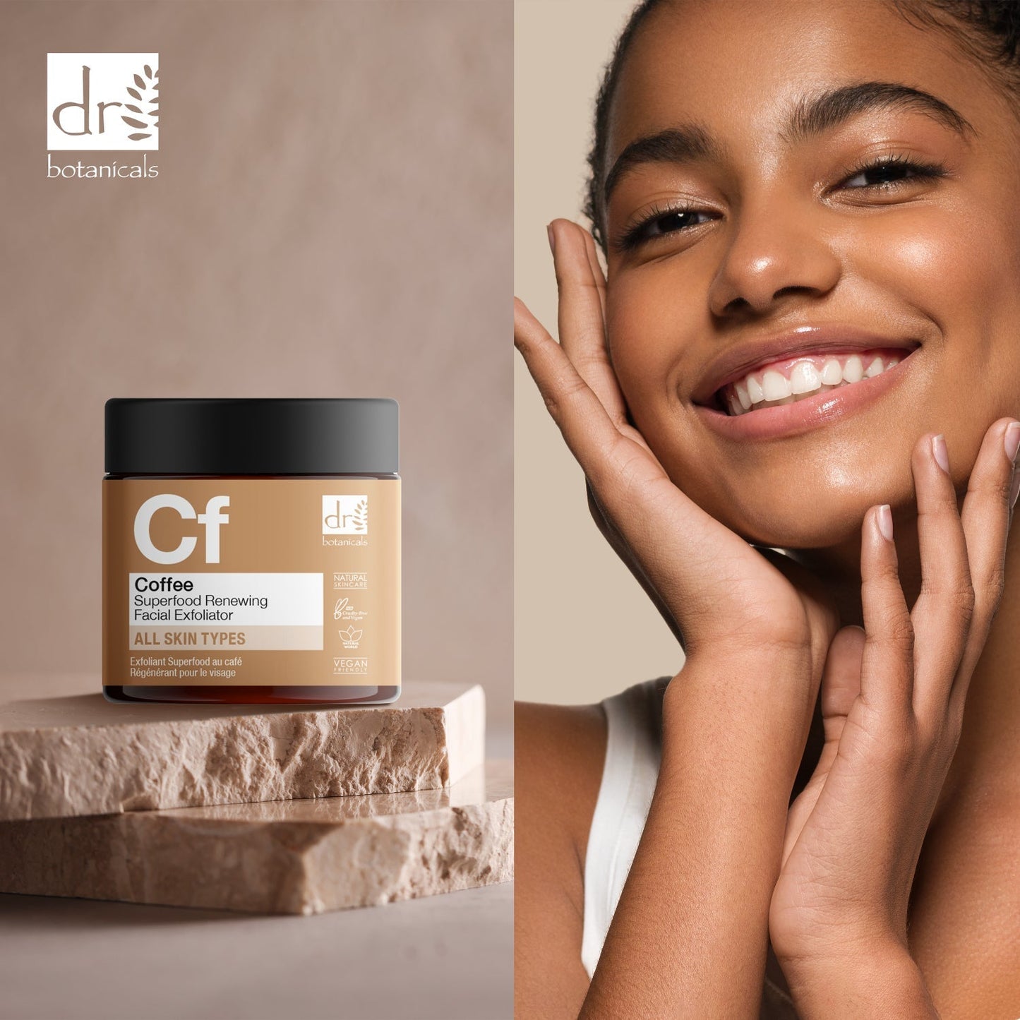 Dr Botanicals Coffee Superfood Renewing Facial Exfoliator 60ml