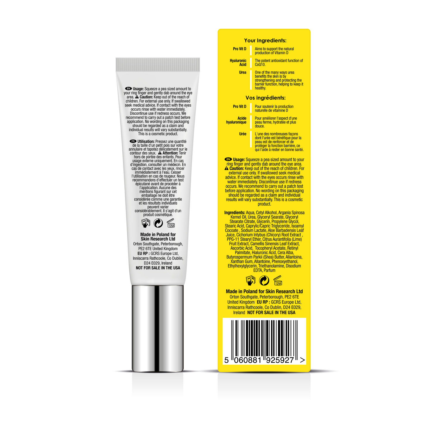skinChemists Vitamin D Ceramide Eye Cream 15ml