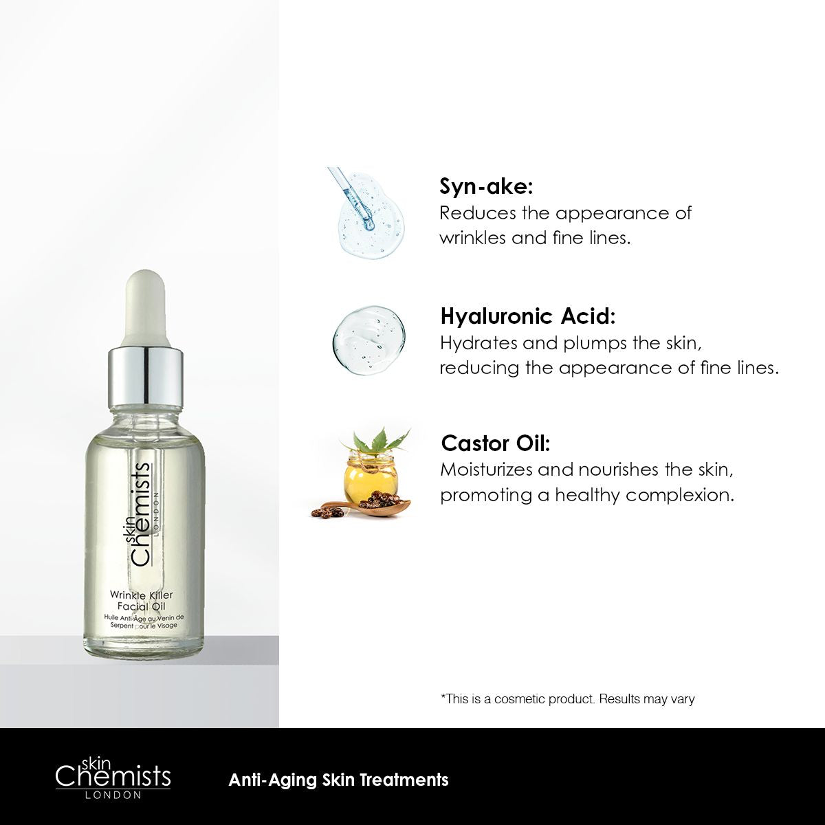 skinChemists Wrinkle Killer Facial Oil 30ml