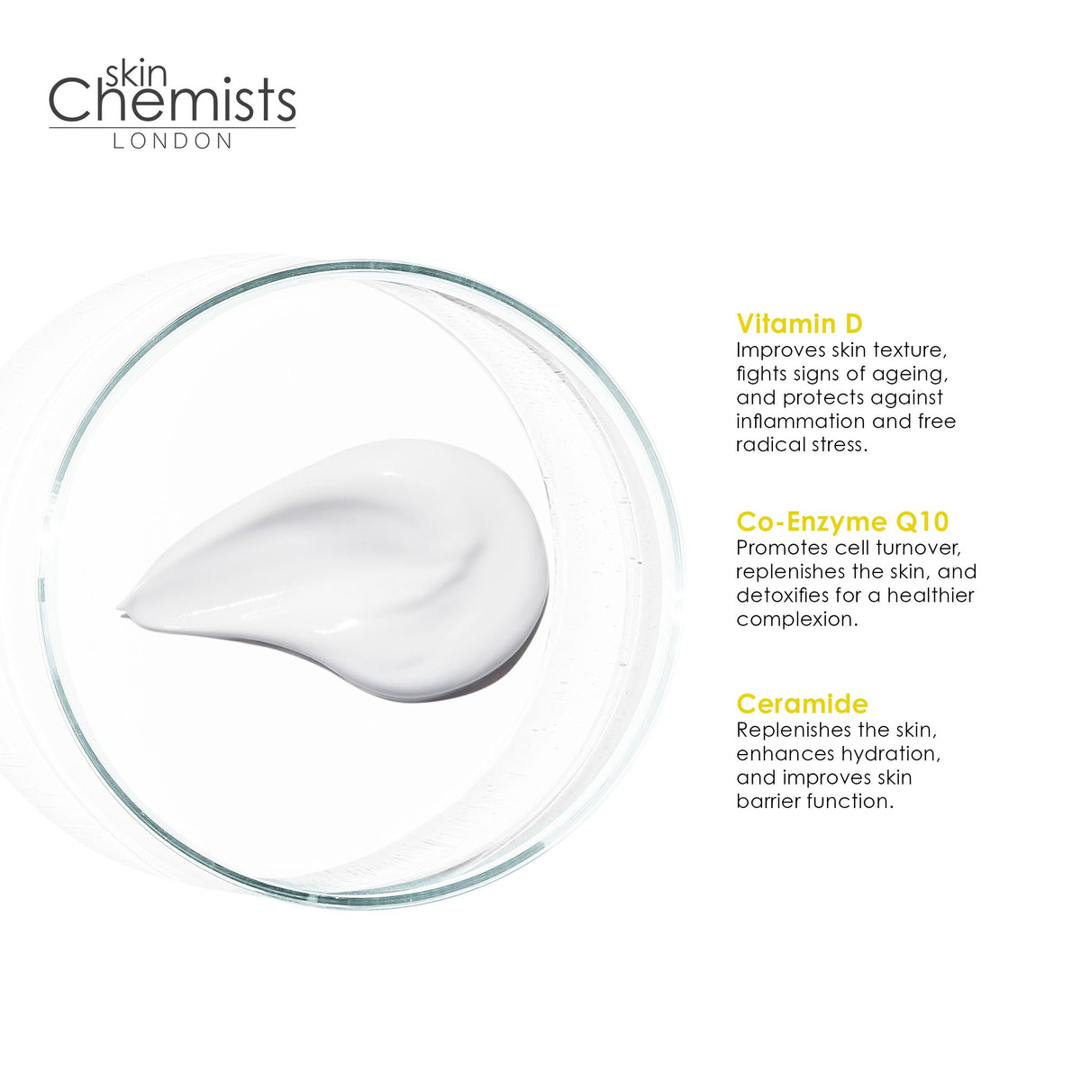 skinChemists Vitamin D Co-Enzyme Q10 & Ceramide Mask 50ml