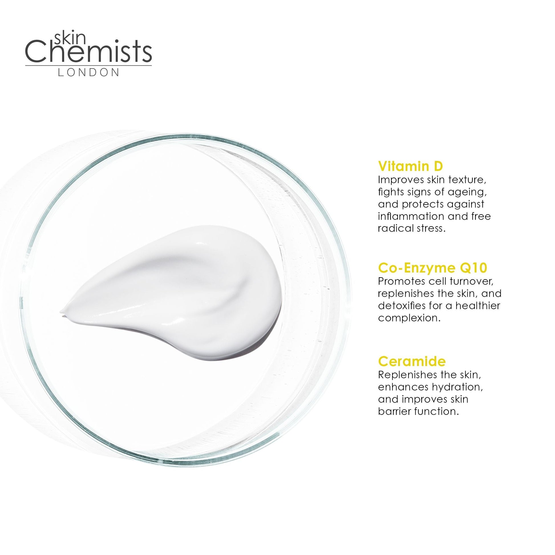 skinChemists Vitamin D Co-Enzyme Q10 & Ceramide Mask 50ml