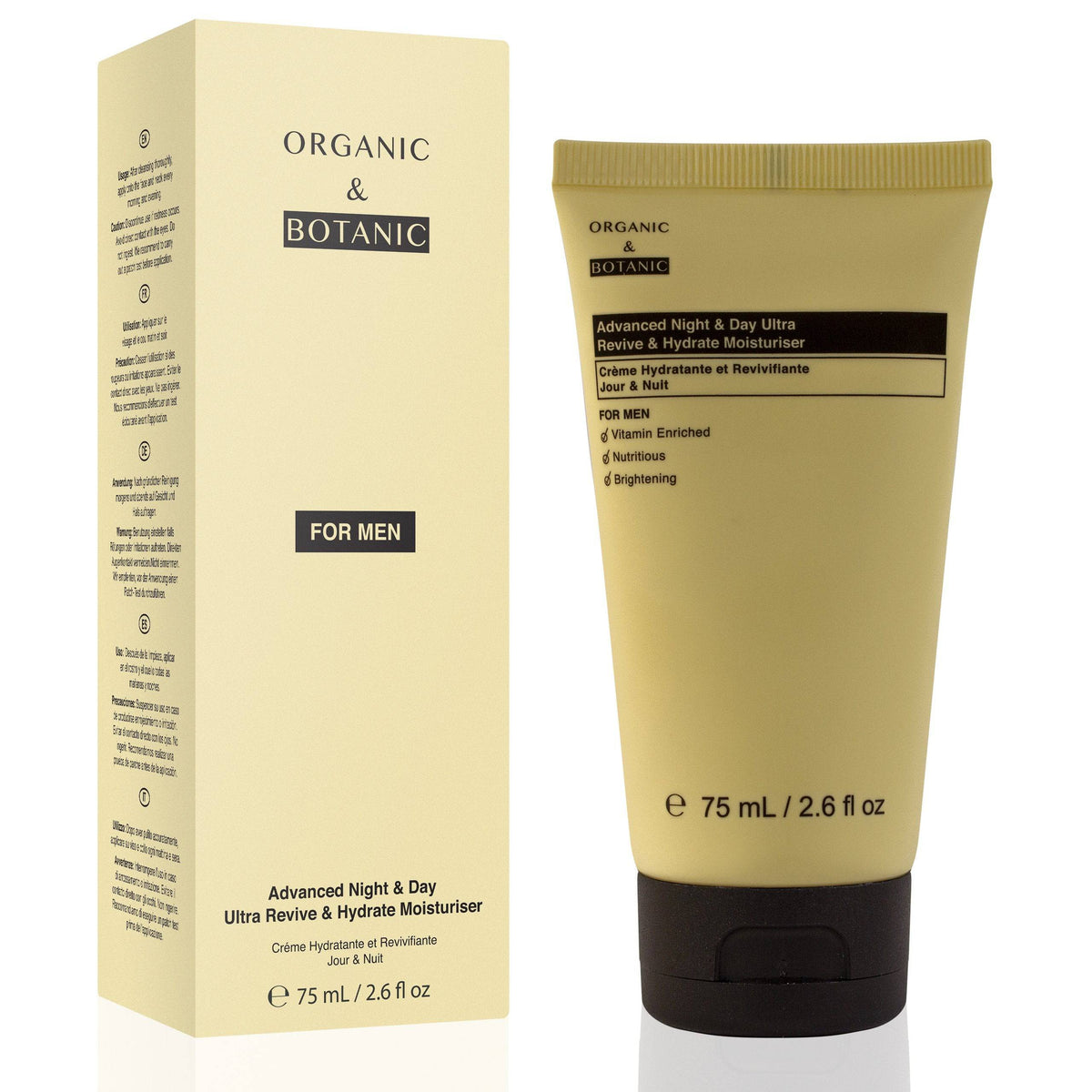 Organic & Botanic Advanced Night & Day Ultra Revive & Hydrate Moisturizer For Men 75ml