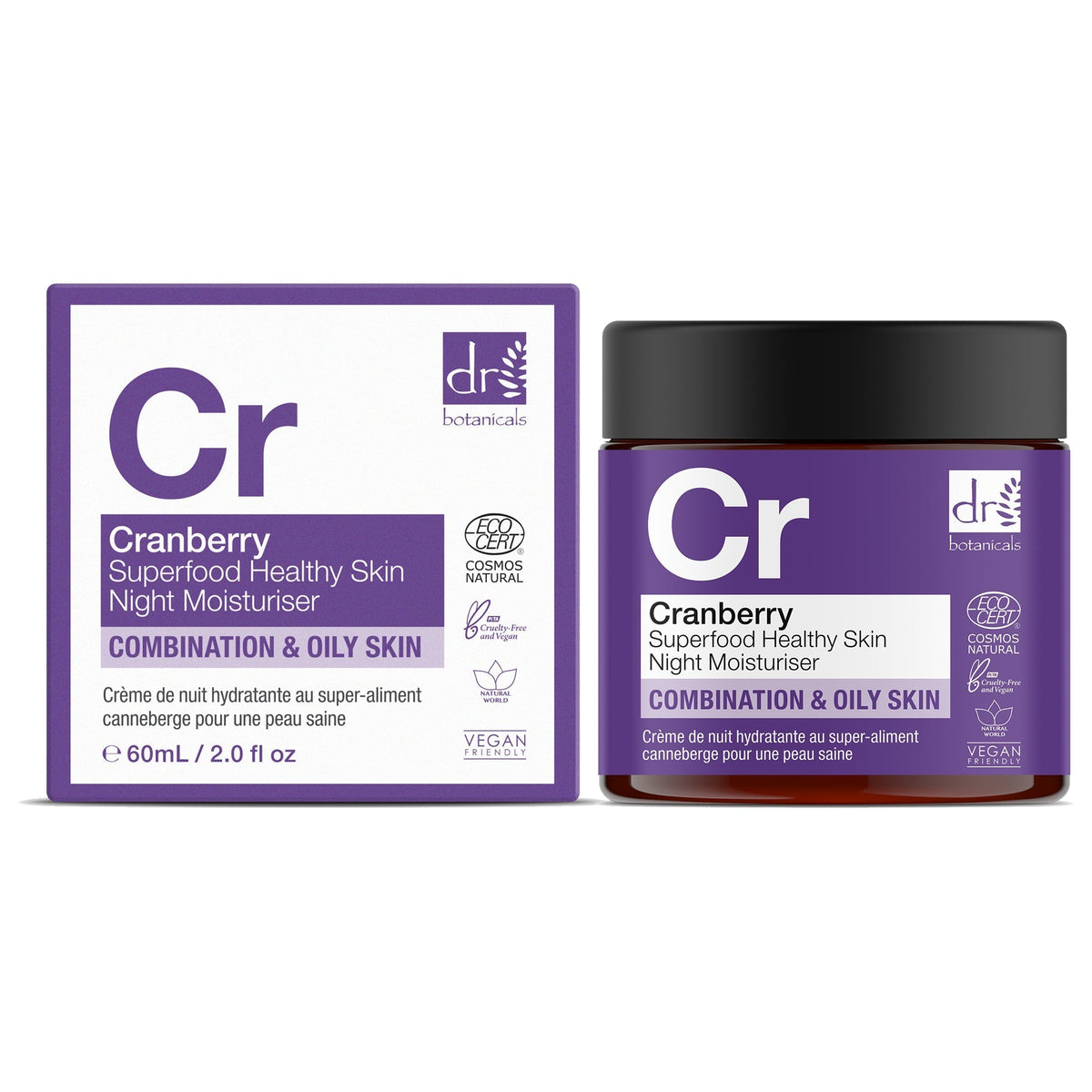 Dr Botanicals Cranberry Superfood Healthy Skin Night Moisturizer 60ml