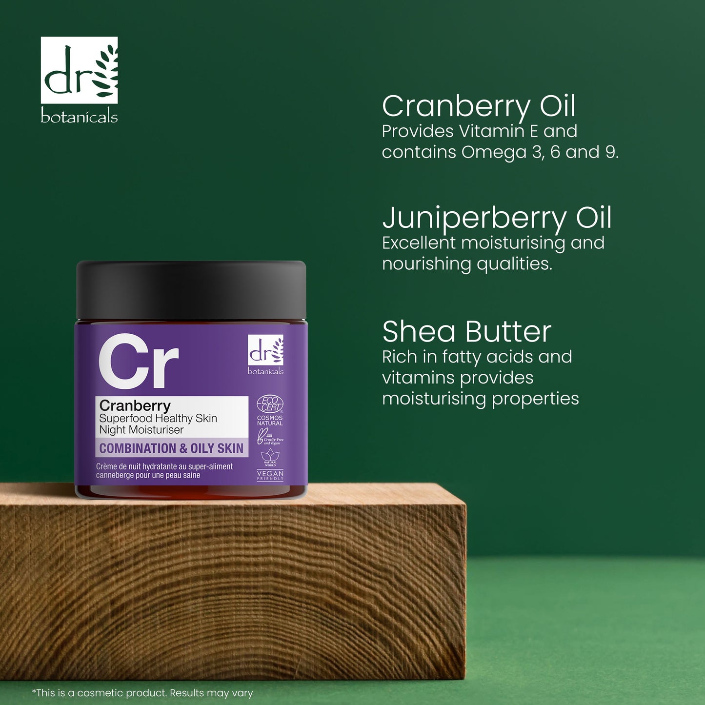 Dr Botanicals Cranberry Superfood Healthy Skin Night Moisturizer 60ml