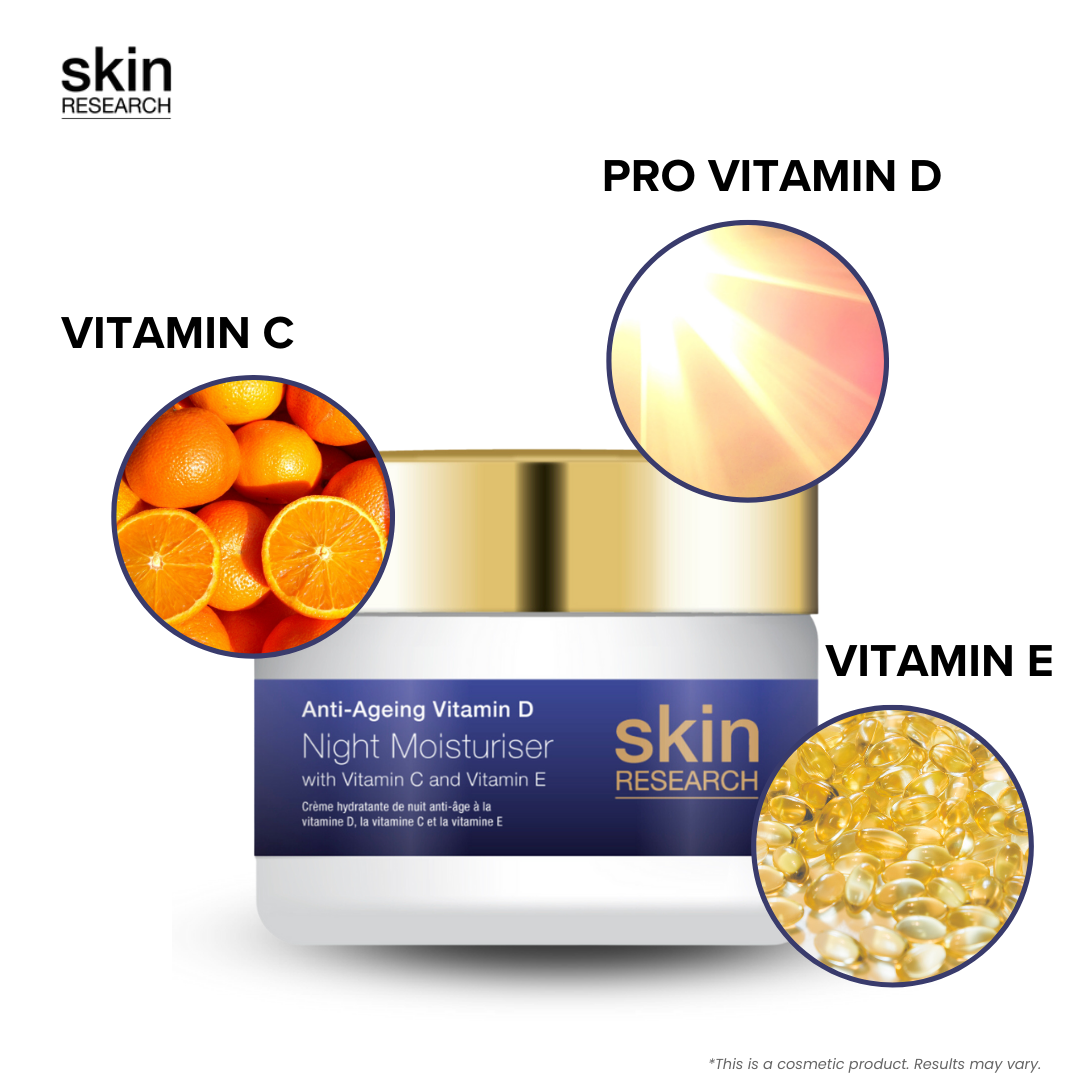 Skin Research Anti-Aging Vitamin D Hyaluronic Acid & Vitamin C Night Moisturizer 50ml