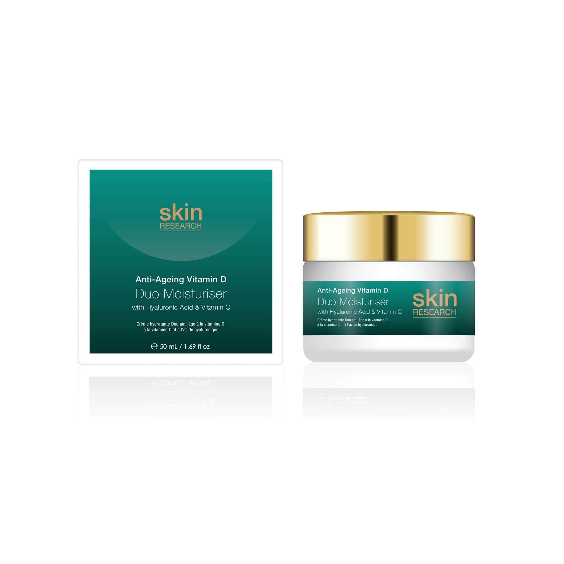 Skin Research Anti-Aging Vitamin D with Hyaluronic Acid & Vitamin C Duo Moisturizer 50ml