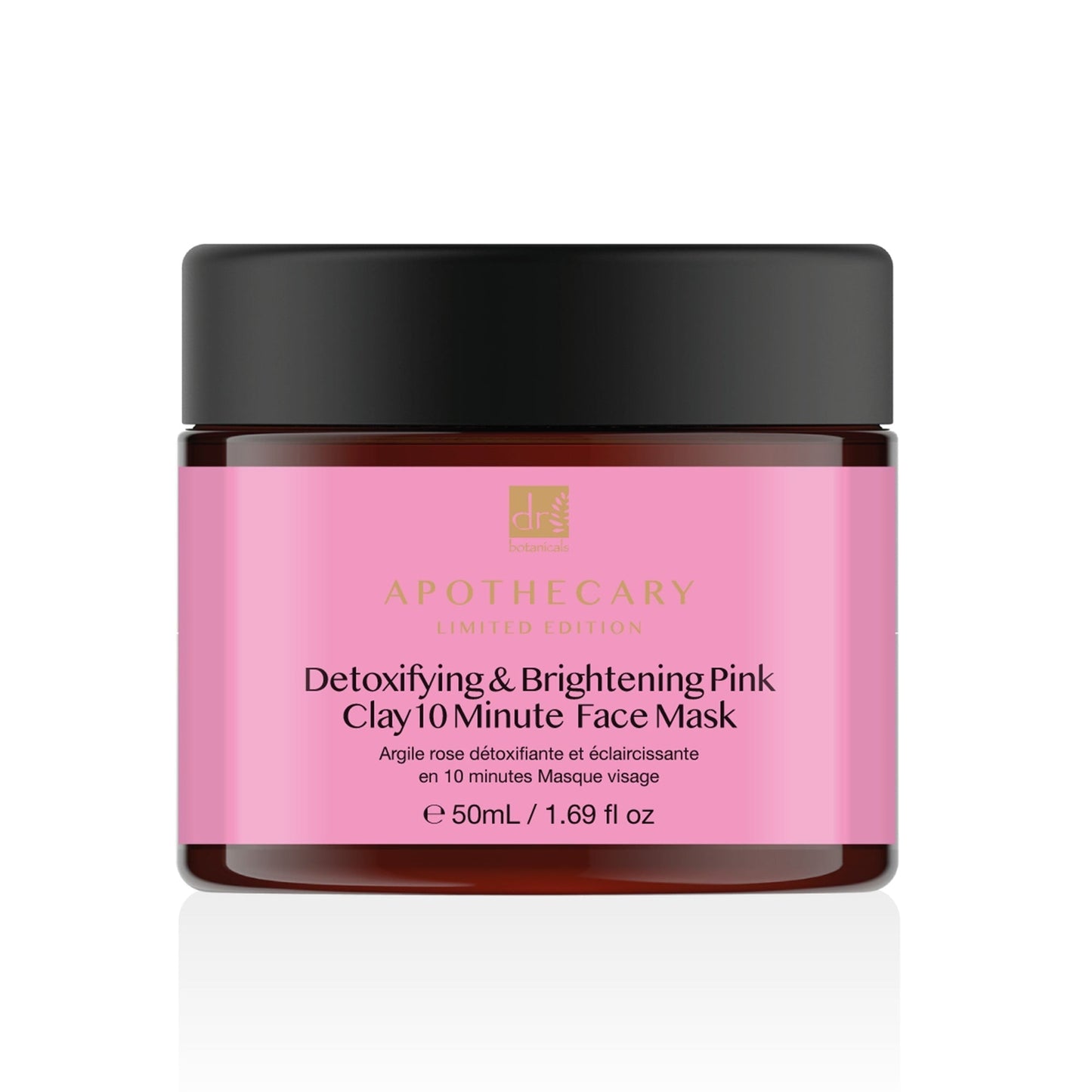 Dr Botanicals Detoxifying & Brightening Pink Clay 10 Minute Face Mask 50ml