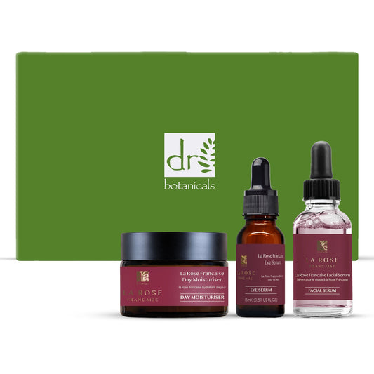 Dr Botanicals Anti-Ageing La Rose Française Night Moisturiser, Facial Serum, Eye Serum