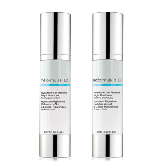 MD Formula Anti-Ageing Hyaluronic Cell-Renewal Night Moisturiser Duo Pack
