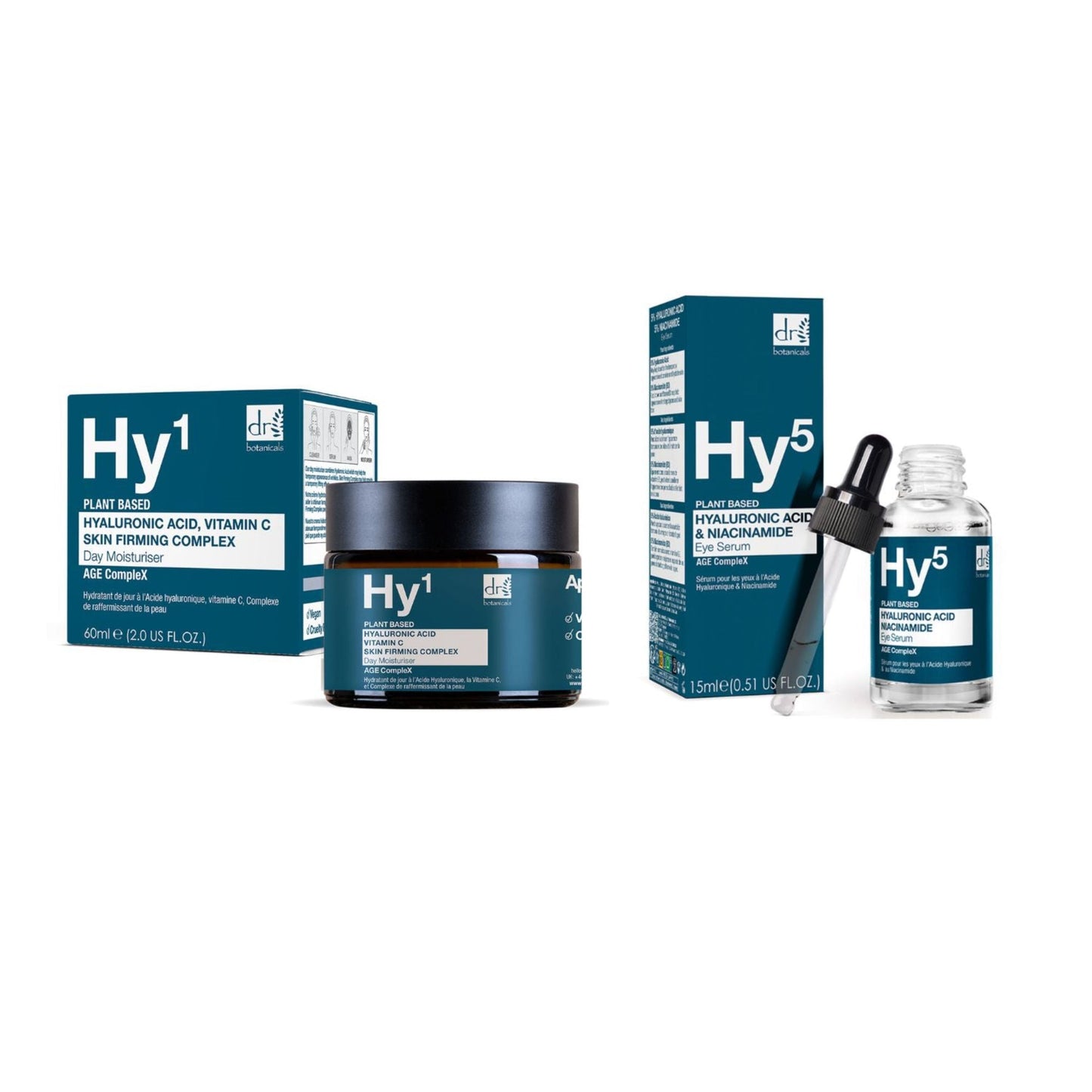 Dr Botanicals Anti-Ageing Hyaluronic Acid Day Moisturiser & Eye Serum Kit