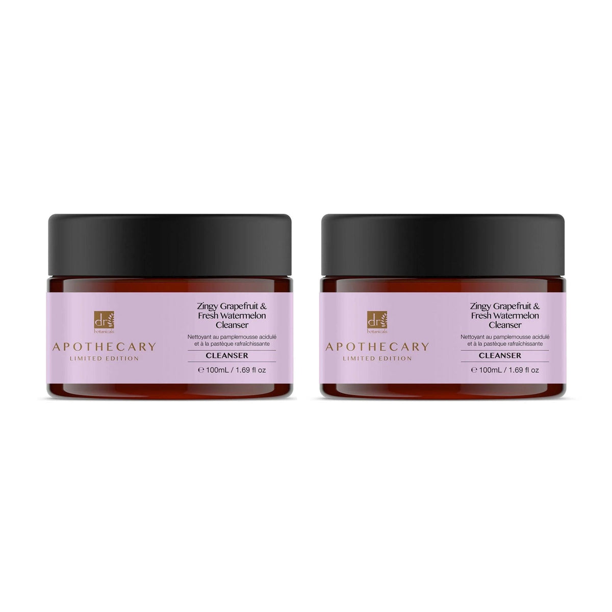 Dr Botanicals Zingy Grapefruit & Fresh Watermelon Cleanser 100ml Twin Value Savings Pack