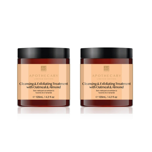 Dr Botanicals Cleansing & Exfoliating Treatment with Oatmeal & Almond 120ml Twin Value Savings Pack