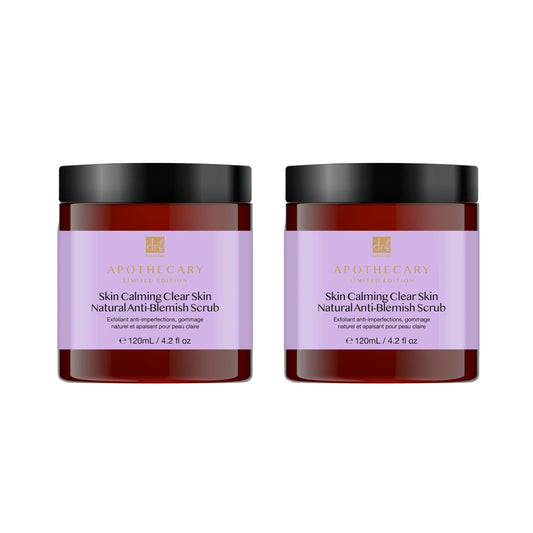 Dr Botanicals Skin Calming Clear Skin Natural Anti-Blemish Scrub 120ml Twin Value Savings Pack