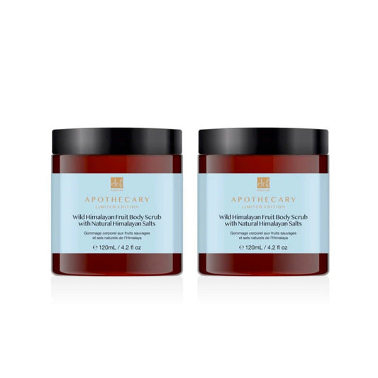 Dr Botanicals Wild Himalayan Fruit Body Scrub with Natural Himalayan Salts 120ml Twin Value Savings Pack