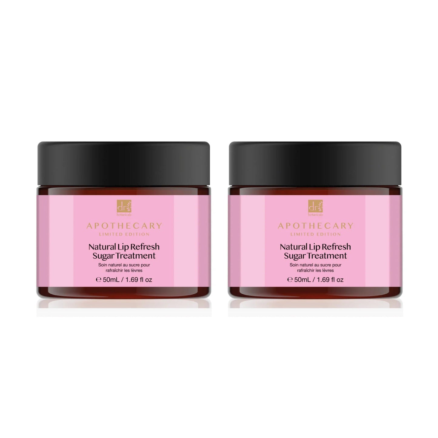 Dr Botanicals Natural Lip Refresh Sugar Treatment 50ml Twin Value Savings Pack