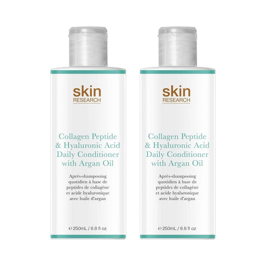 Skin Research Collagen Peptide & Hyaluronic Acid Daily Conditioner with Argan Oil 250ml Twin Value Savings Pack