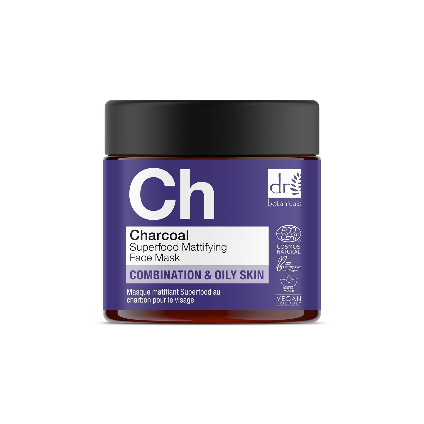 Dr Botanicals Charcoal Superfood Mattifying Face Mask 60ml